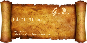 Gál Milos névjegykártya