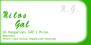 milos gal business card